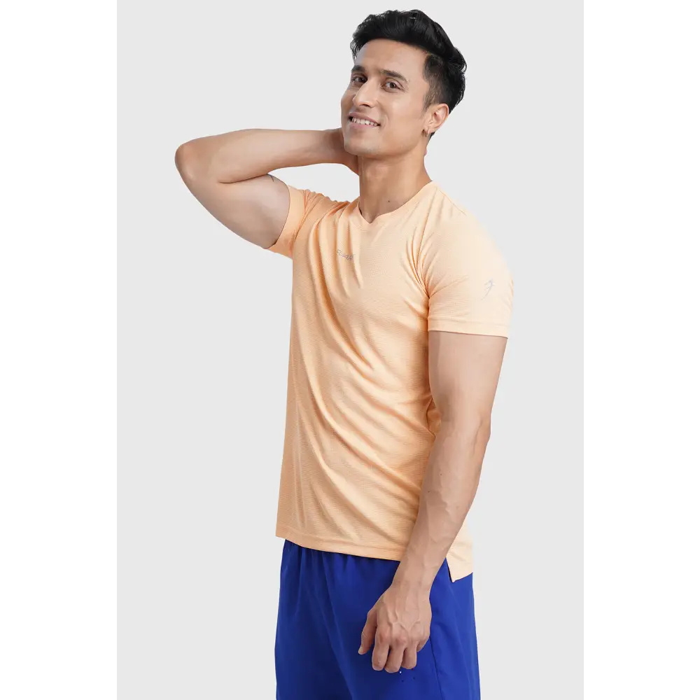 Checks Running T-shirt Peach - Tshirts