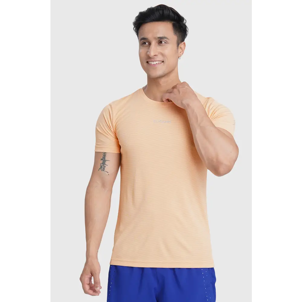 Checks Running T-shirt Peach - Tshirts