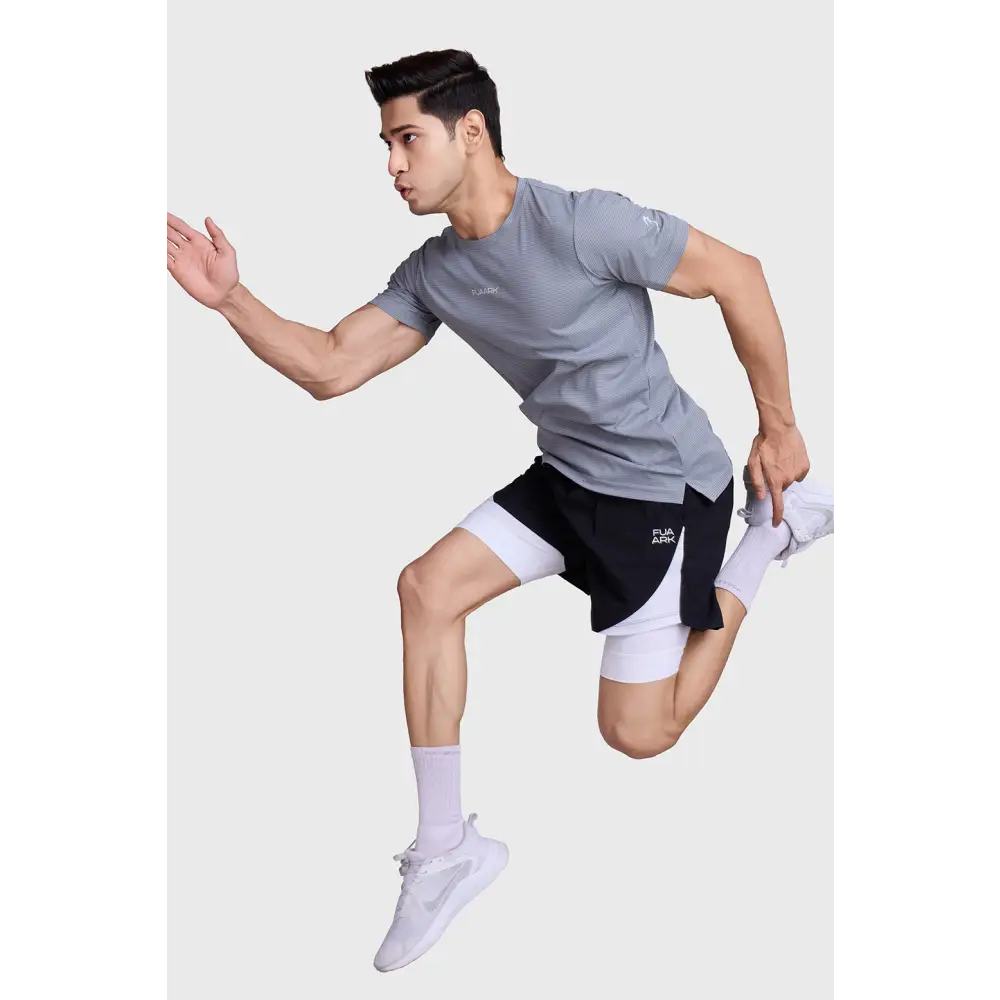 Checks Running T-shirt Ultimate Grey - Tshirts