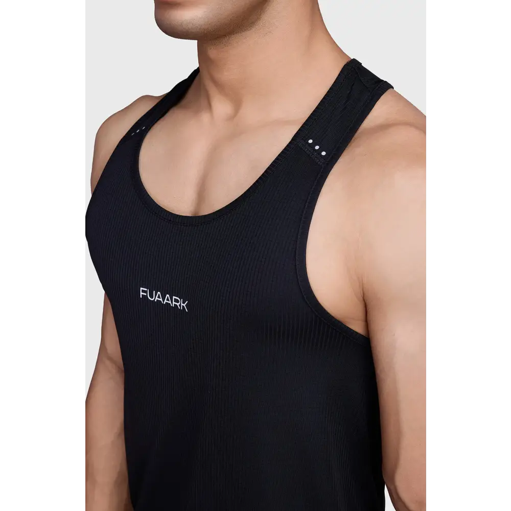 Checks Running Tank Black - Vest