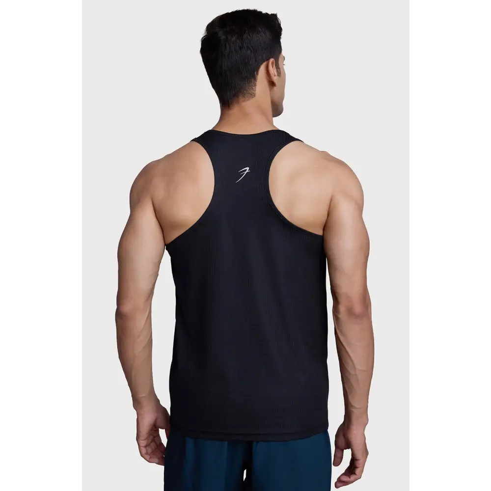 Checks Running Tank Black - Vest