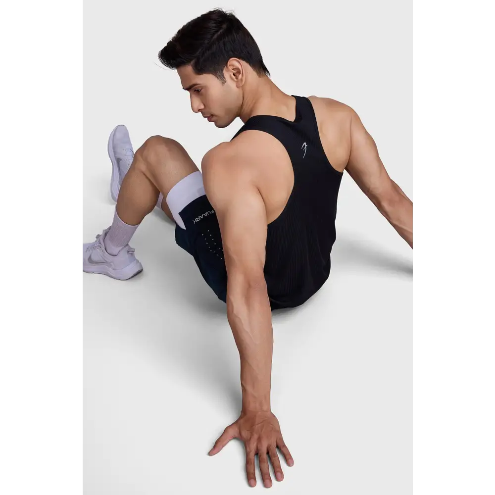 Checks Running Tank Black - Vest