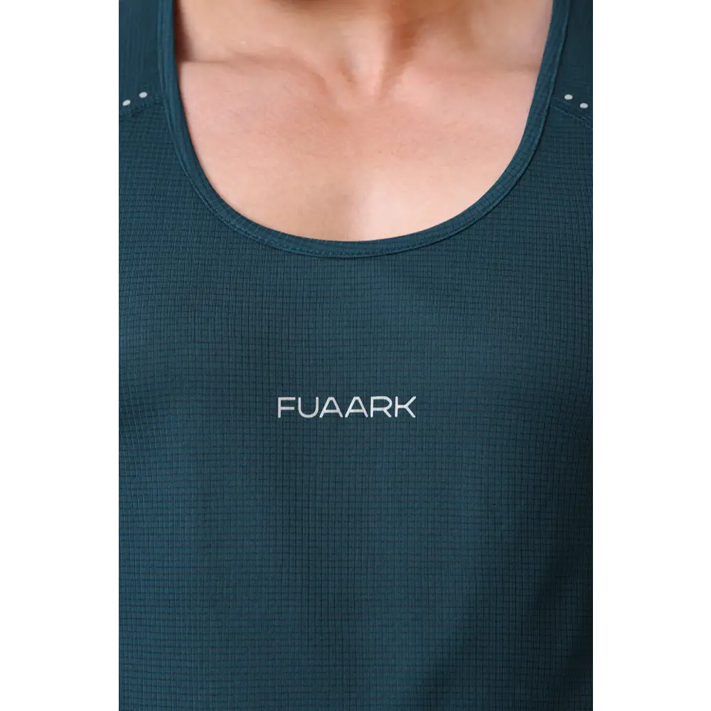 Checks Running Tank Bottle Green - Vest