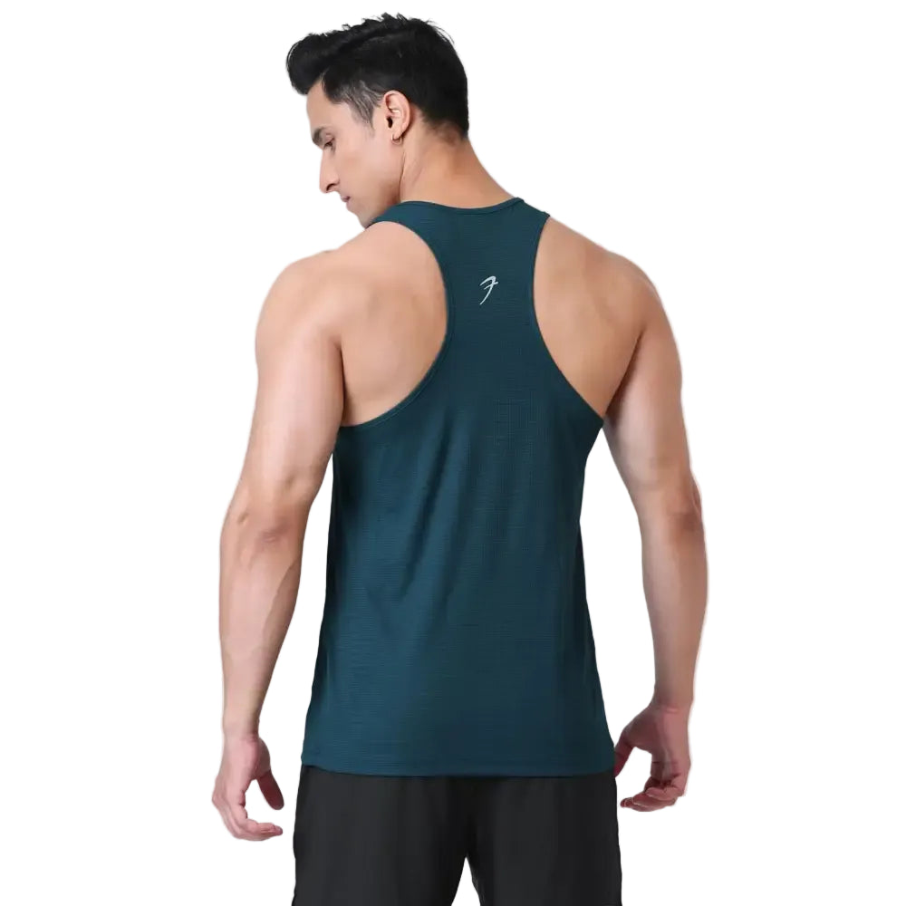 Checks Running Tank Bottle Green - Vest