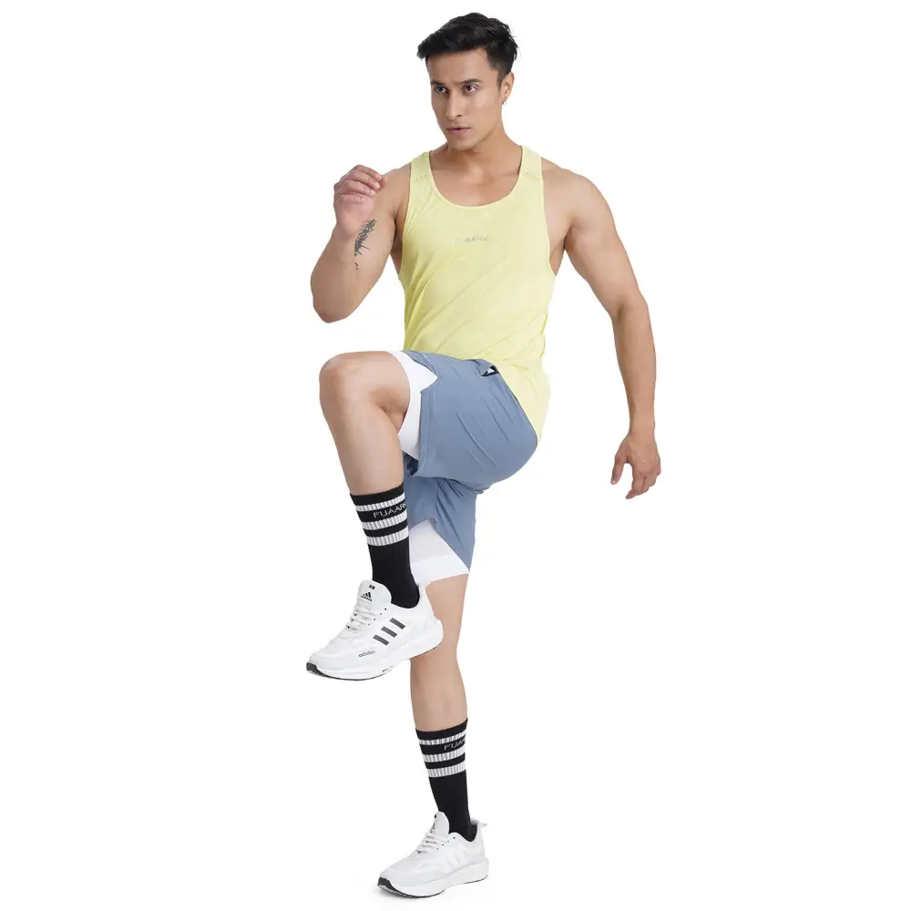 Checks Running Tank Lime - Vest