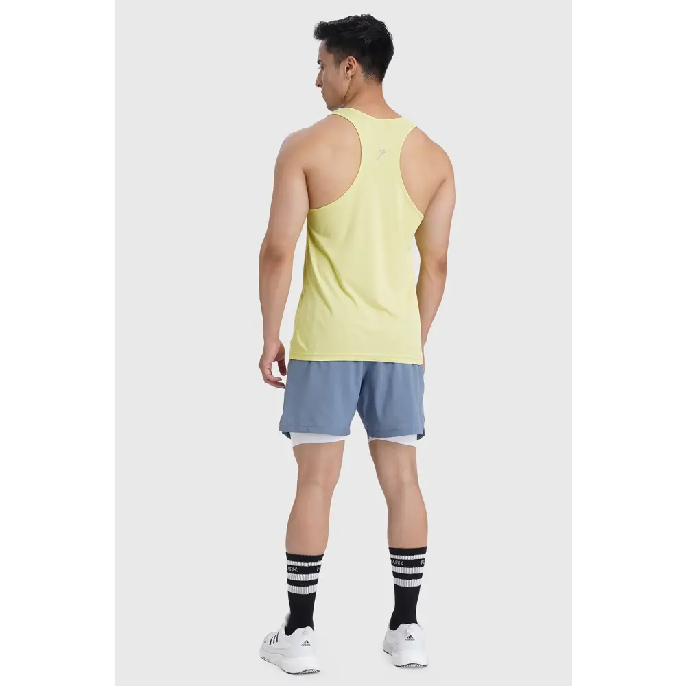 Checks Running Tank Lime - Vest