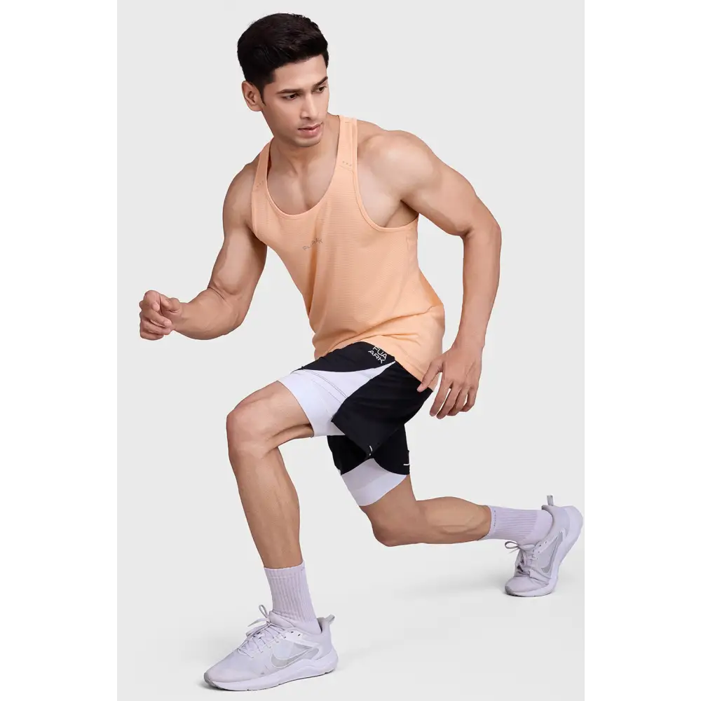 Checks Running Tank Peach - Vest