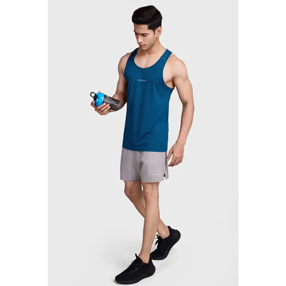 Checks Running Tank Teal - Vest