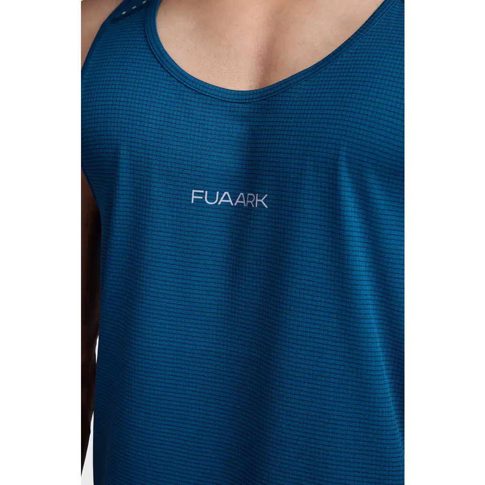 Checks Running Tank Teal - Vest