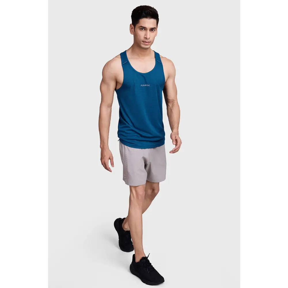 Checks Running Tank Teal - Vest