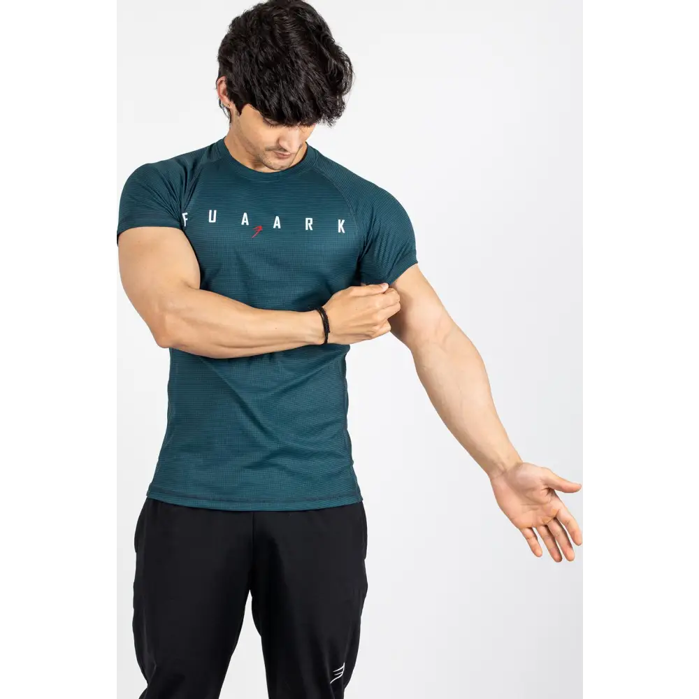 Checks T-shirt Bottle Green - Tshirts