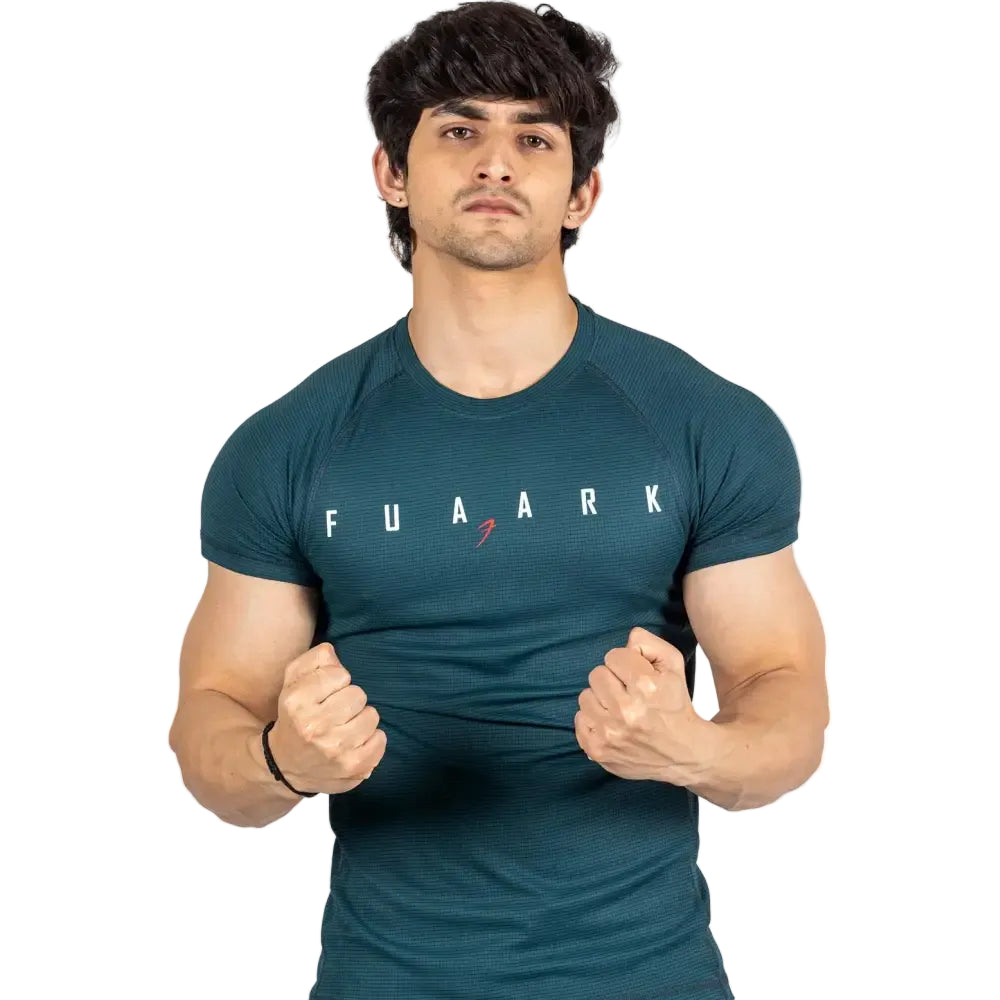 Checks T-shirt Bottle Green - Tshirts