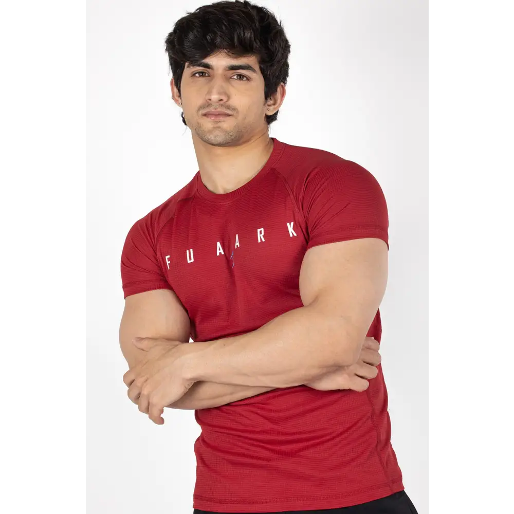 Checks T-shirt Maroon - Tshirts
