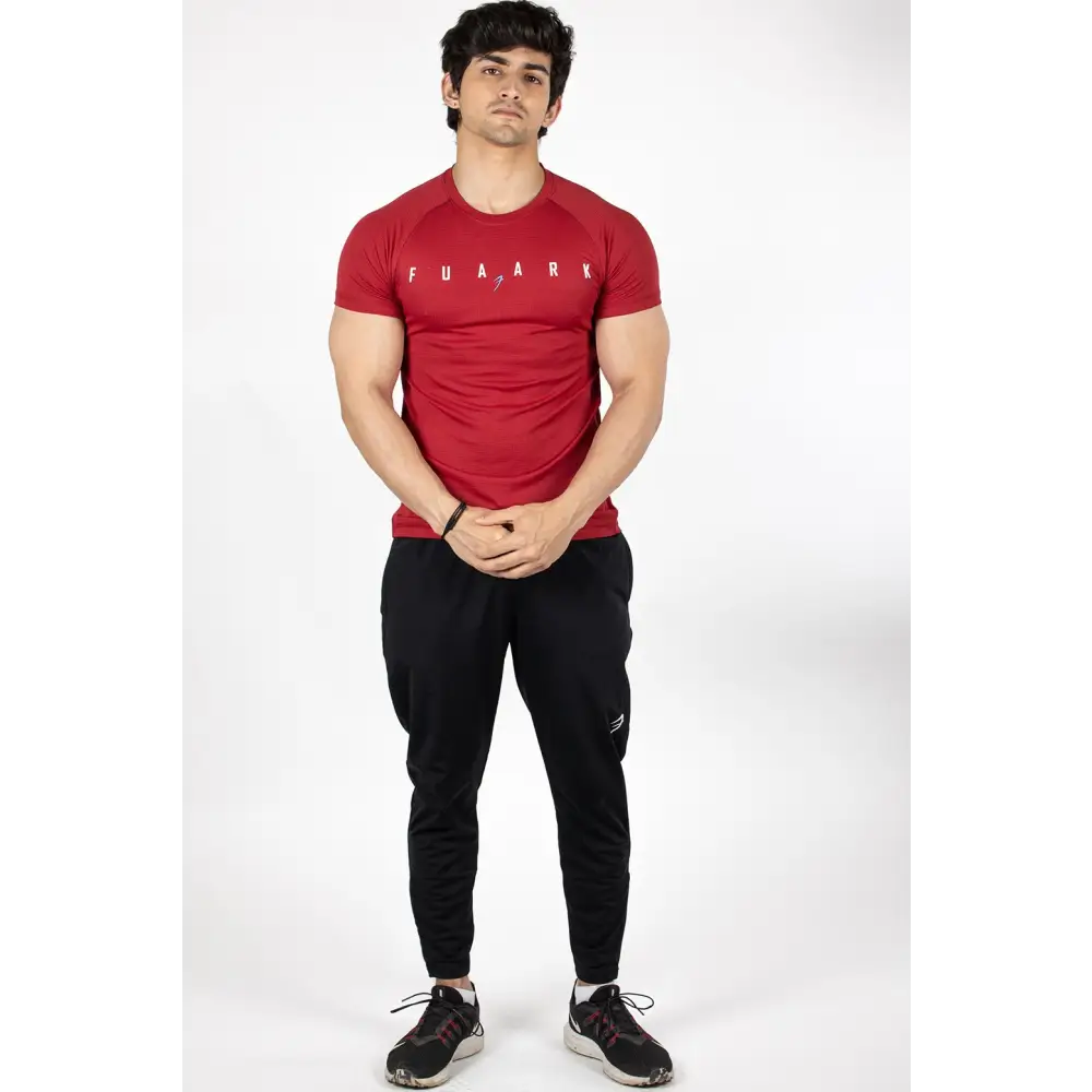 Checks T-shirt Maroon - Tshirts