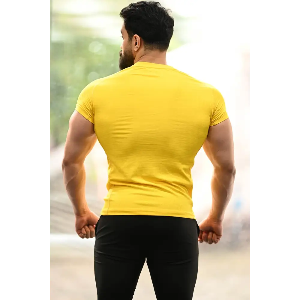 Checks T-shirt Yellow - Tshirts