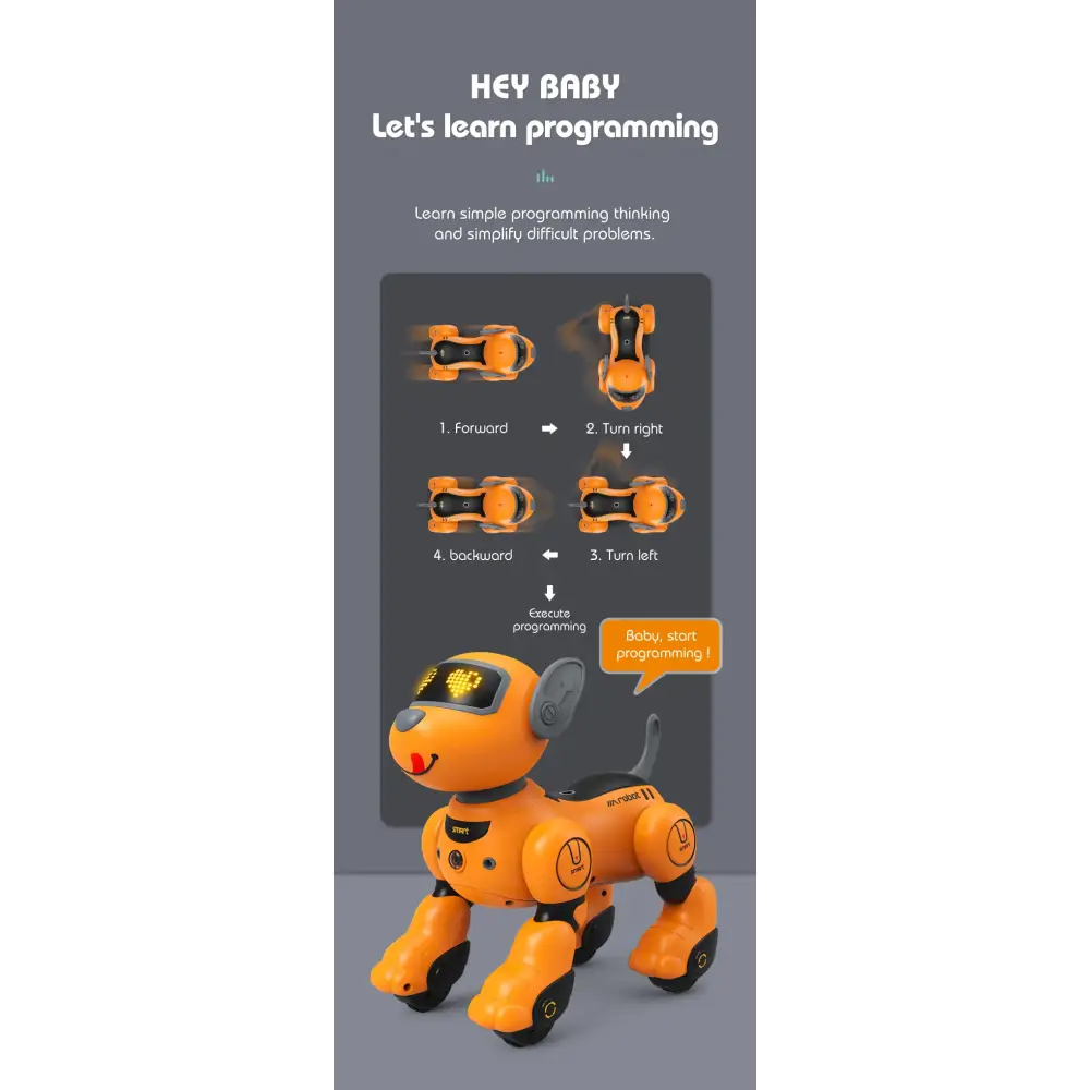 Children’s Toy Remote Control Intelligent Robot Dog DIY programming voice interactive electronic pet dog robot model