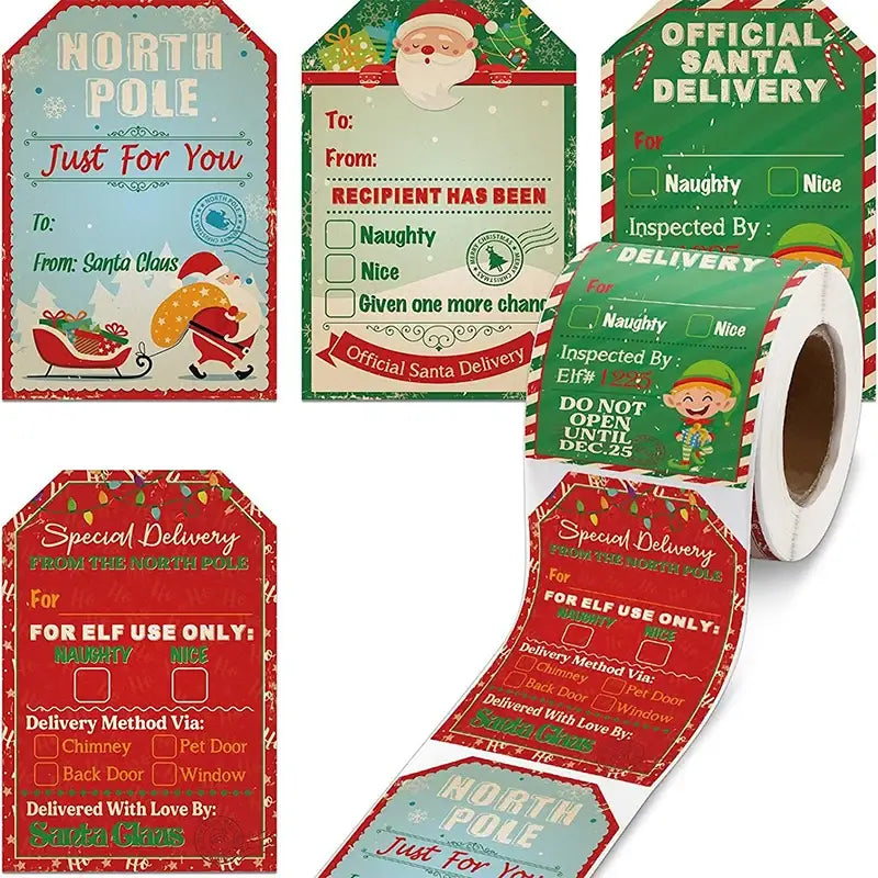 Christmas Gift Labels (200pcs) - Style B - SS
