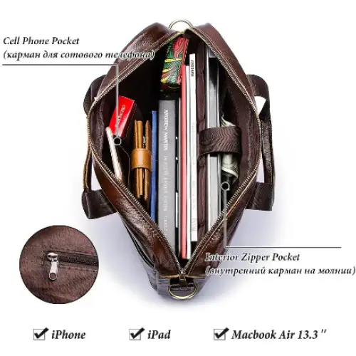 Classic Leather Office Bag - 9eight5