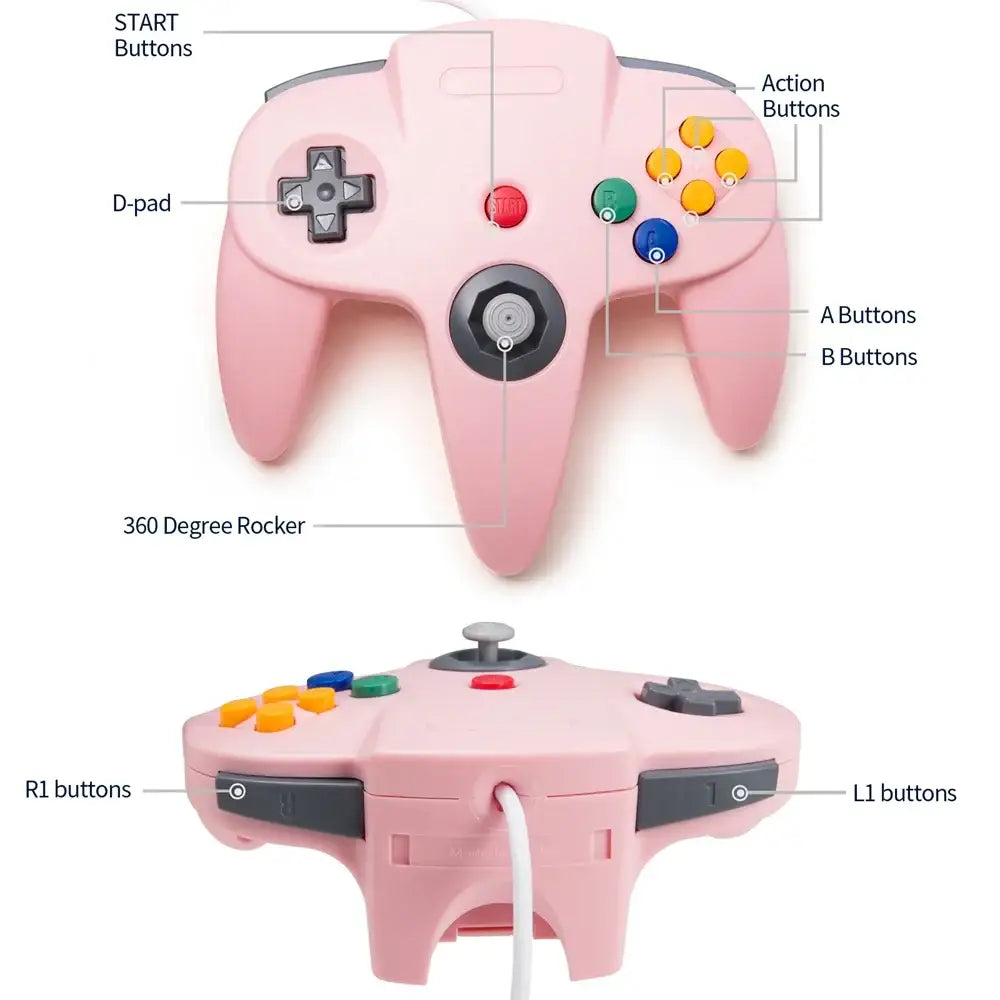 Classic N64 Wired Controller (available in 1pc and 2pcs) - 9eight5