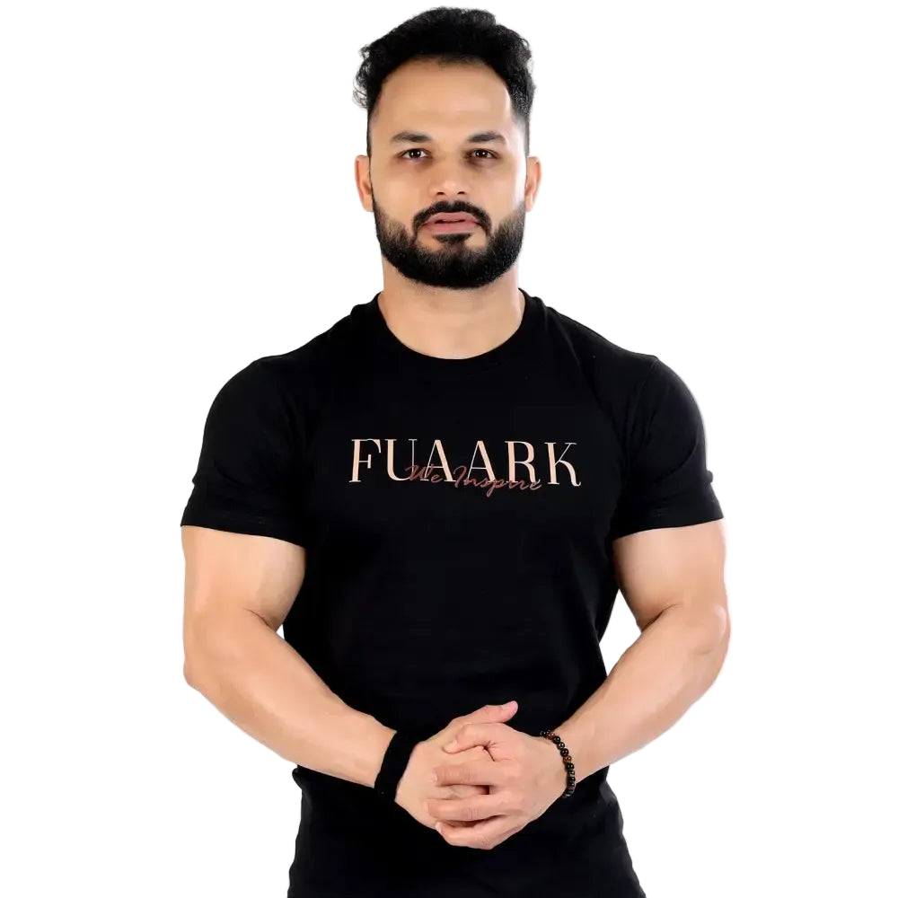Classic T-shirt Black with Brown