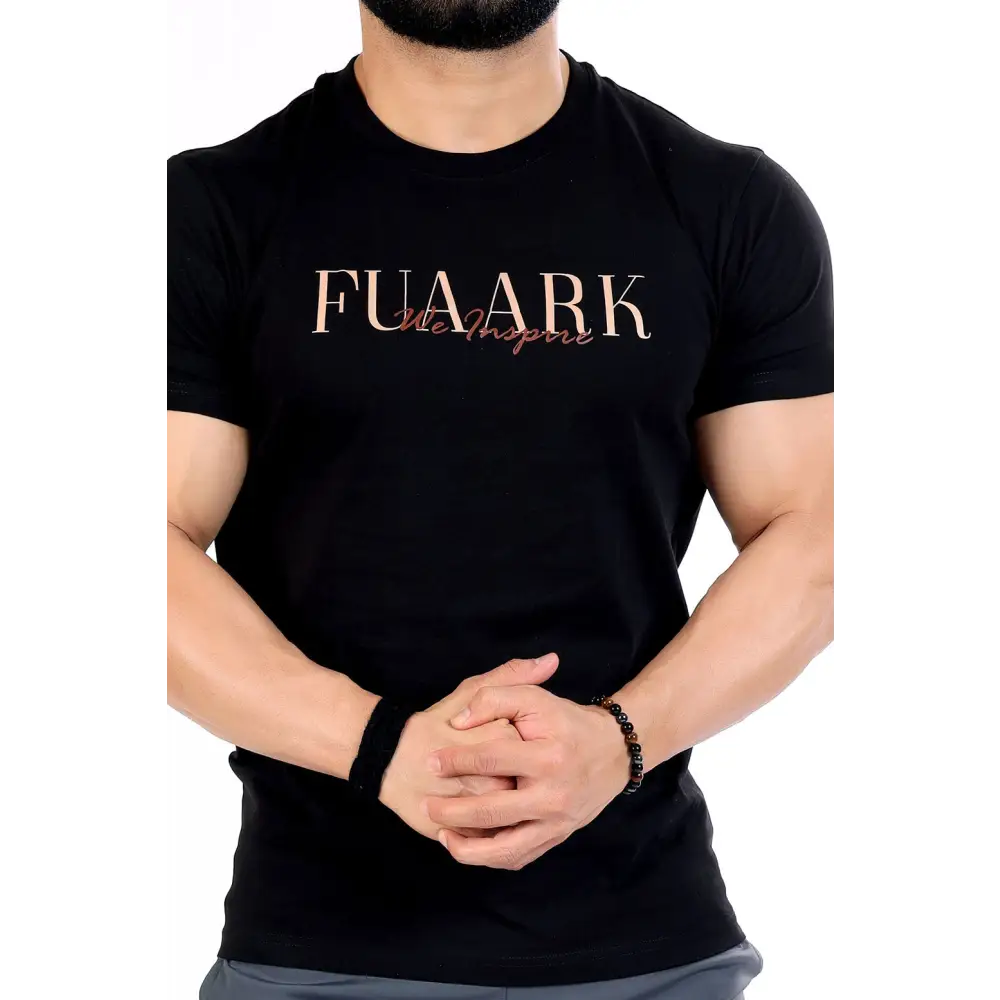 Classic T-shirt Black with Brown