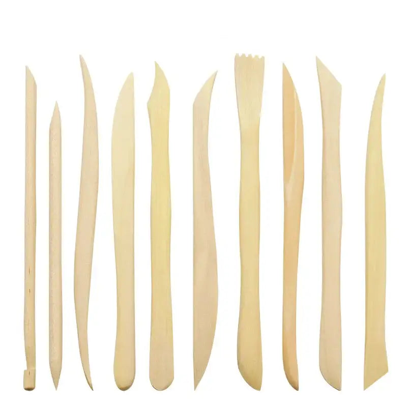 Clay Sculpting Tool Set (10 piece) - 10pcs Wood - SS