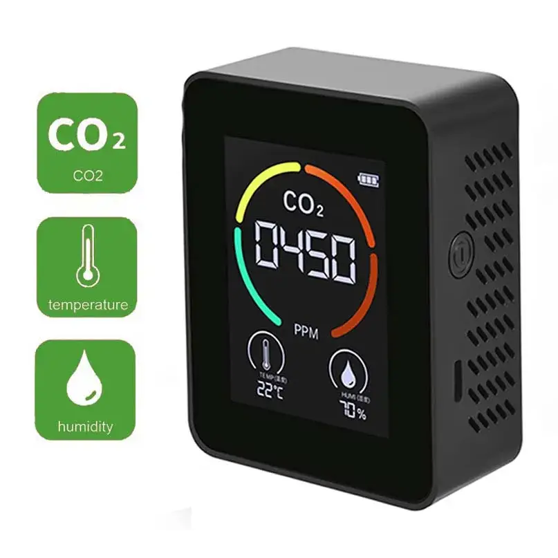 CO2 Detector Multifunctional Thermohygrometer Air Quality Monitor CO2 Monitor Sensor Gas Detector Analyzer Instrument