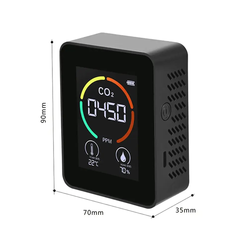 CO2 Detector Multifunctional Thermohygrometer Air Quality Monitor CO2 Monitor Sensor Gas Detector Analyzer Instrument