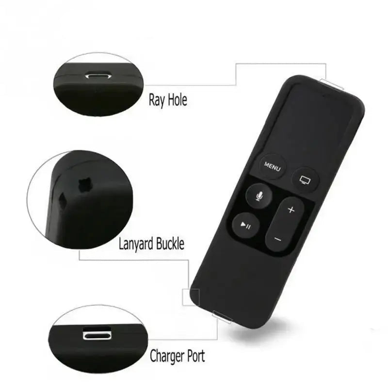 Colorful Silicone Protective Case Cover Anti-fall Skin for Apple TV 4 Remote Control Dust-proof Waterproof Protector