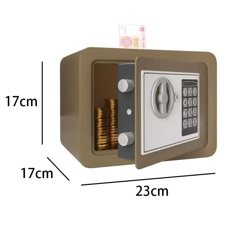 Compact Digital Safe for Cash & Valuables - Brown / Digital Safe - SS