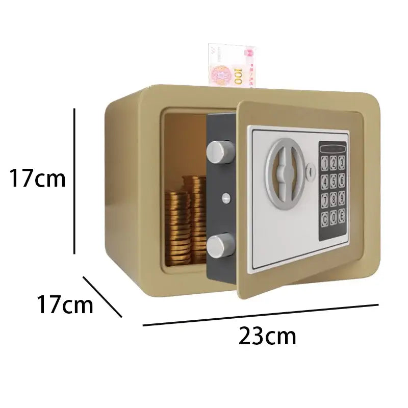 Compact Digital Safe for Cash & Valuables - Gold / Digital Safe - SS