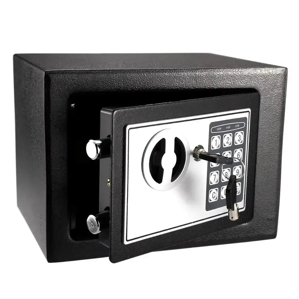 Compact Digital Safe with Key & Password - Digital Lock Safe - SS