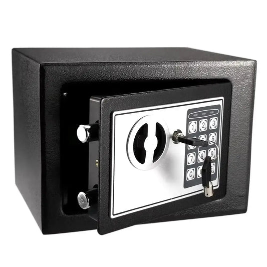 Compact Digital Safe with Key & Password - Digital Lock Safe - SS