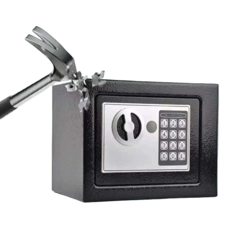Compact Digital Safe with Key & Password - Digital Lock Safe - SS