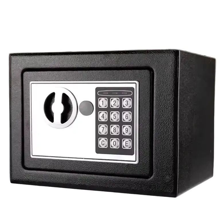 Compact Digital Safe with Key & Password - Digital Lock Safe - SS