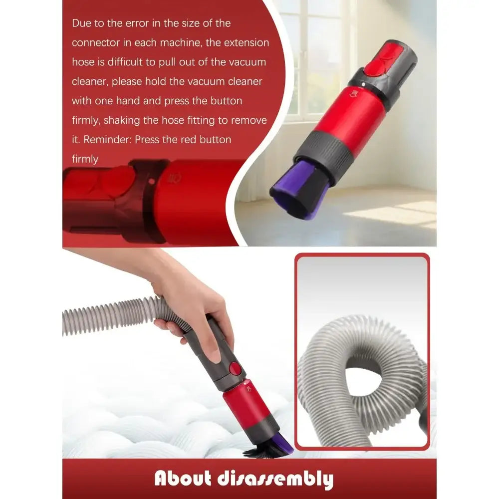 Compatible with Dyson Outsize V7 V8 V10 V11 V15 vacuum cleaner dust brush flexible extension hose cordless vacuum