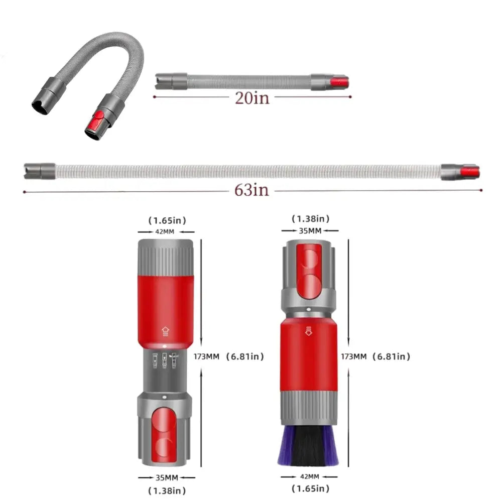 Compatible with Dyson Outsize V7 V8 V10 V11 V15 vacuum cleaner dust brush flexible extension hose cordless vacuum