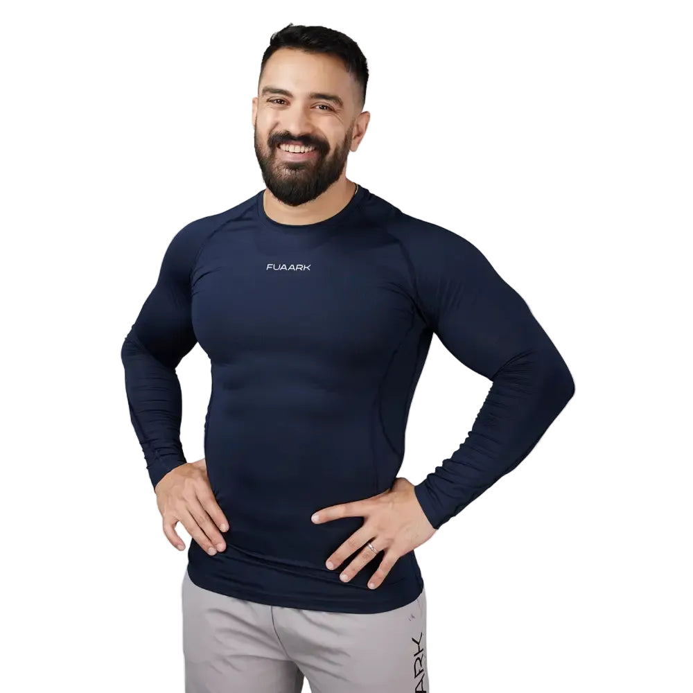 Compression 2.0 Full Sleeves T-shirt Navy - Tshirts