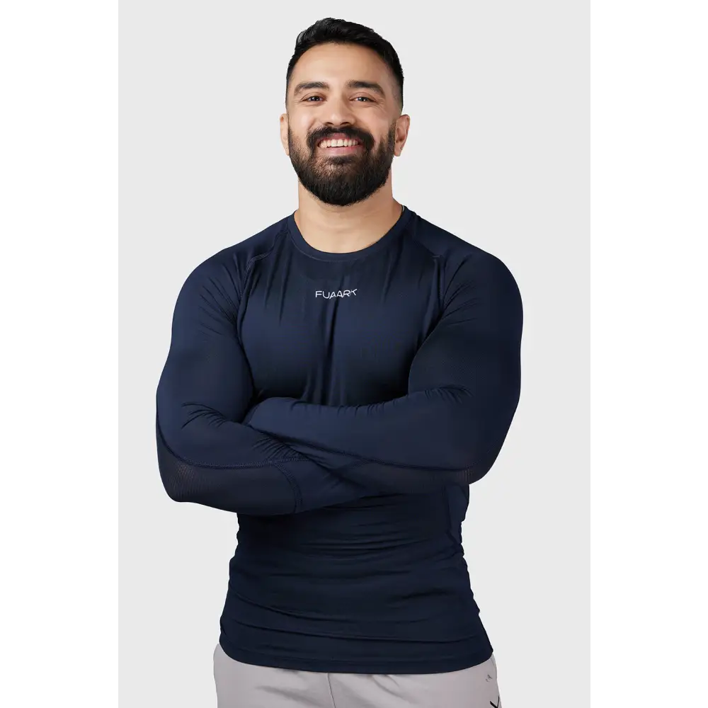 Compression 2.0 Full Sleeves T-shirt Navy - Tshirts
