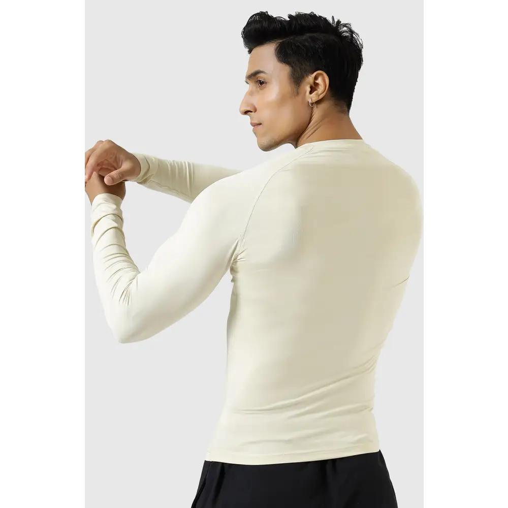 Compression Fullsleeves T-shirt Beige - Tshirts