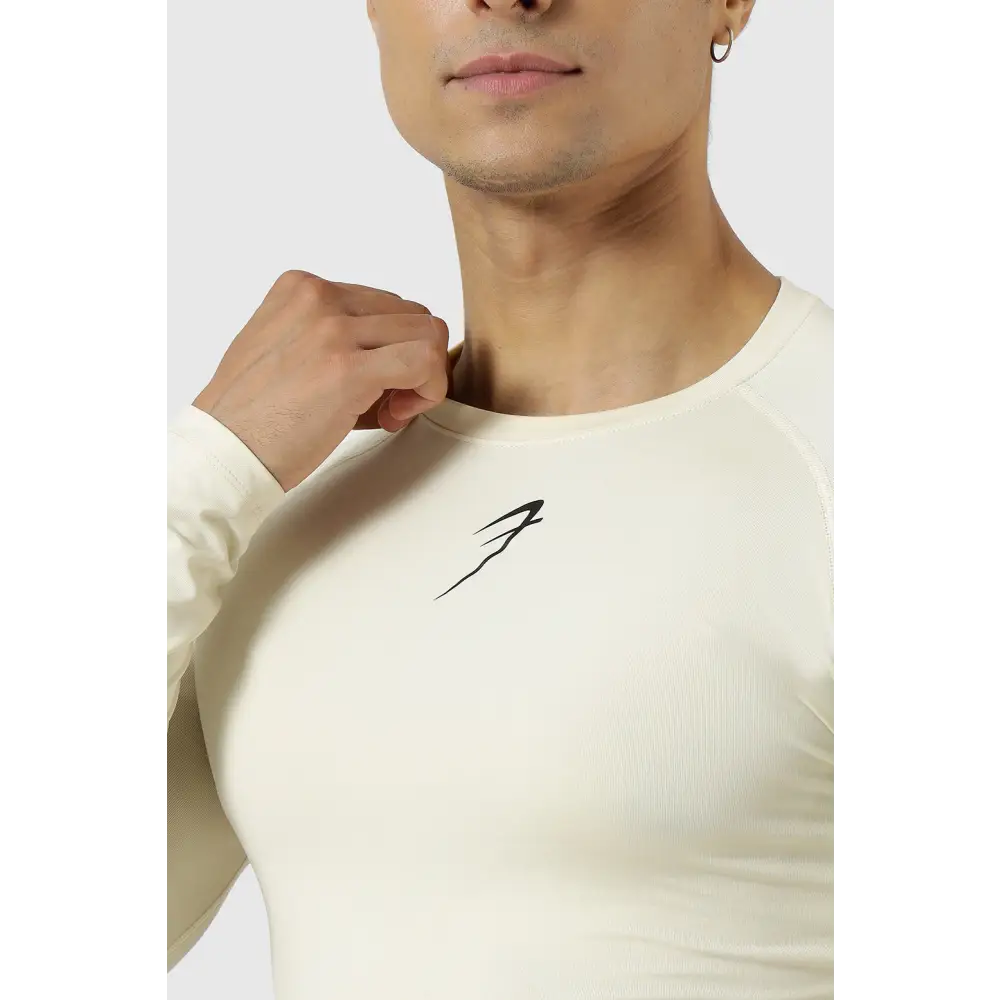 Compression Fullsleeves T-shirt Beige - Tshirts