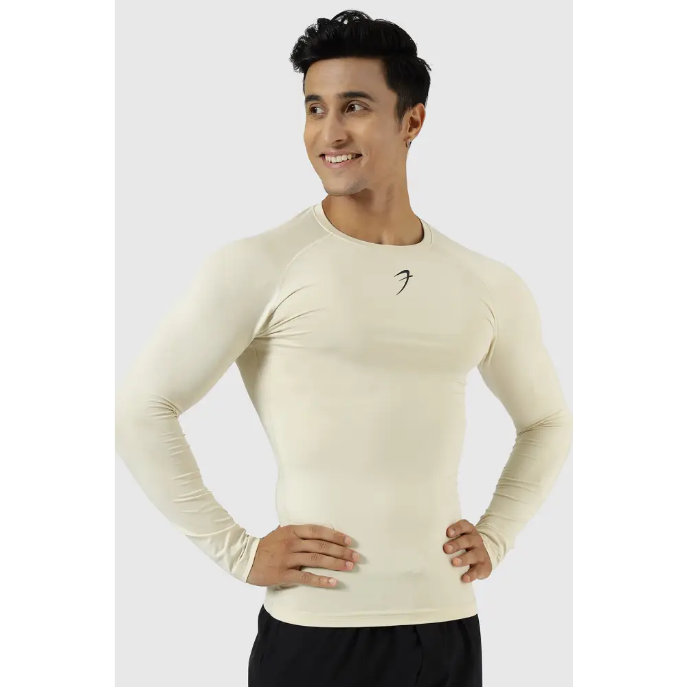 Compression Fullsleeves T-shirt Beige - Tshirts