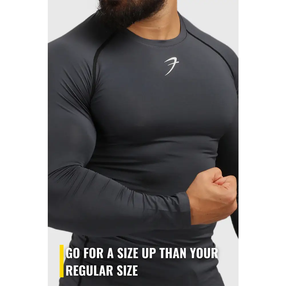 Compression Fullsleeves T-shirt Grey - Tshirts