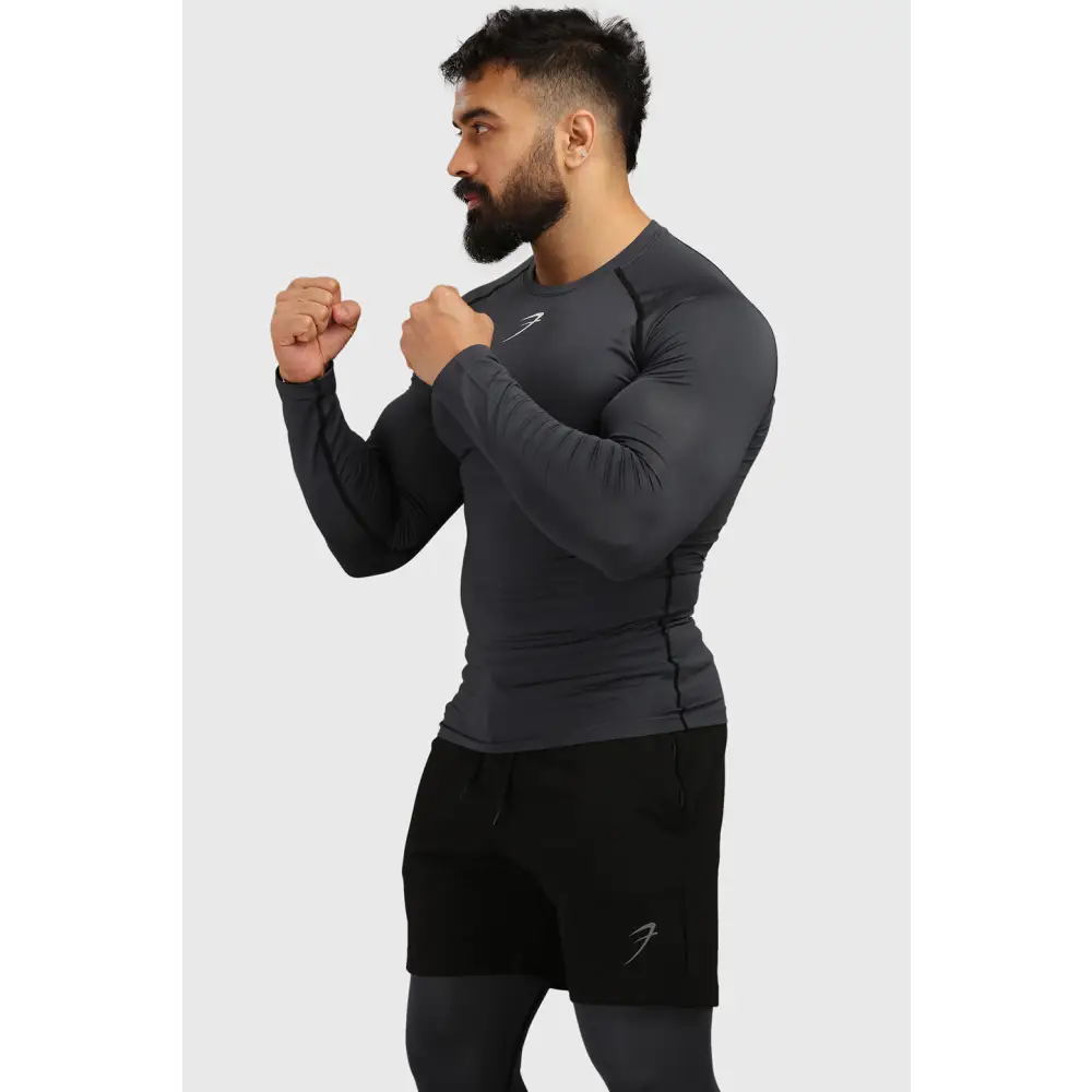 Compression Fullsleeves T-shirt Grey - Tshirts