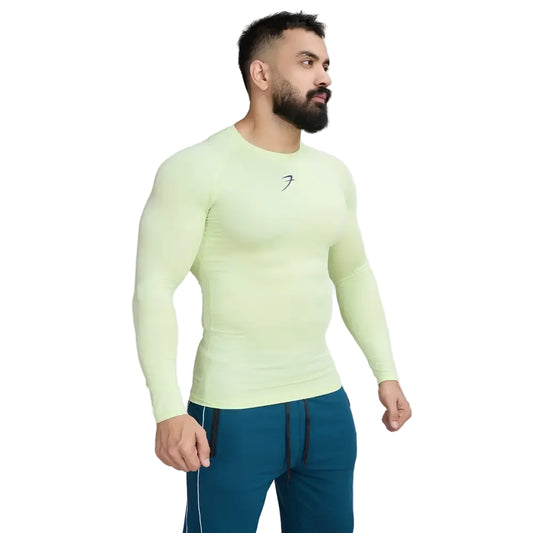Compression Fullsleeves T-shirt Lime - Tshirts