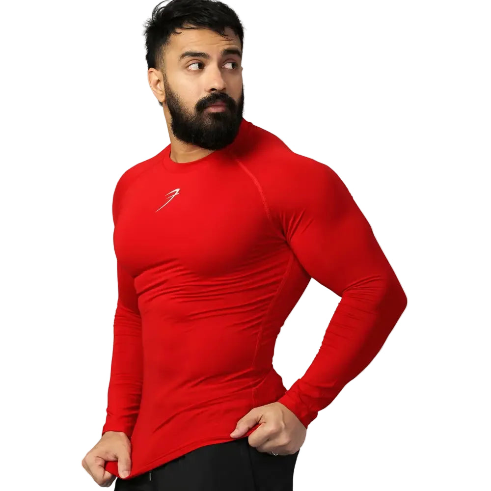 Compression Fullsleeves T-shirt Red - Tshirts