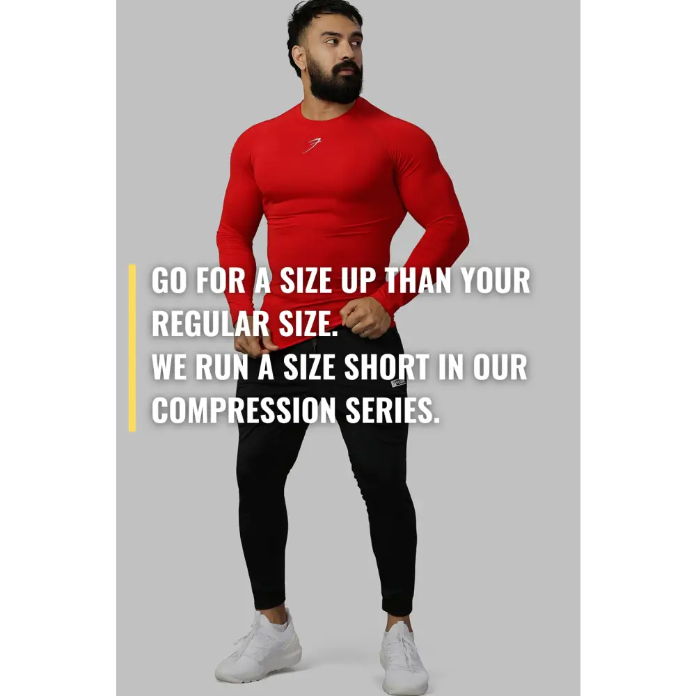 Compression Fullsleeves T-shirt Red - Tshirts