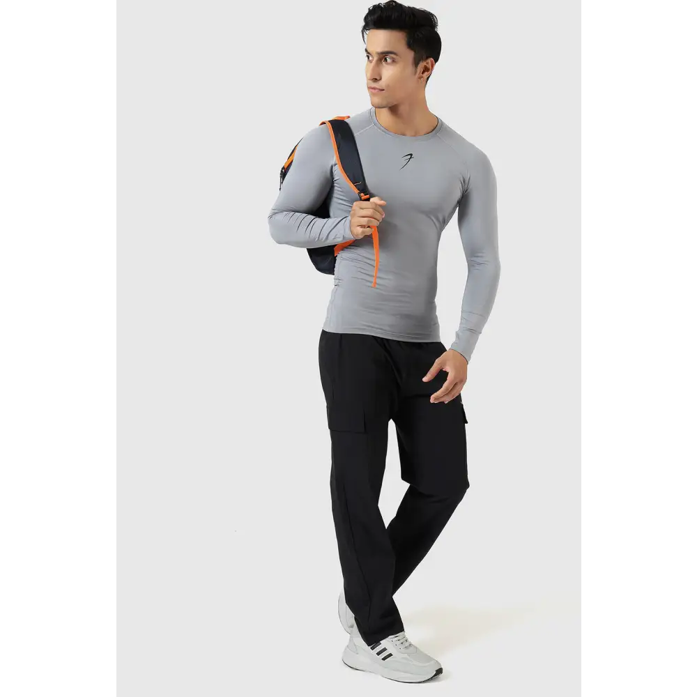 Compression Fullsleeves T-shirt Sea Grey - Tshirts