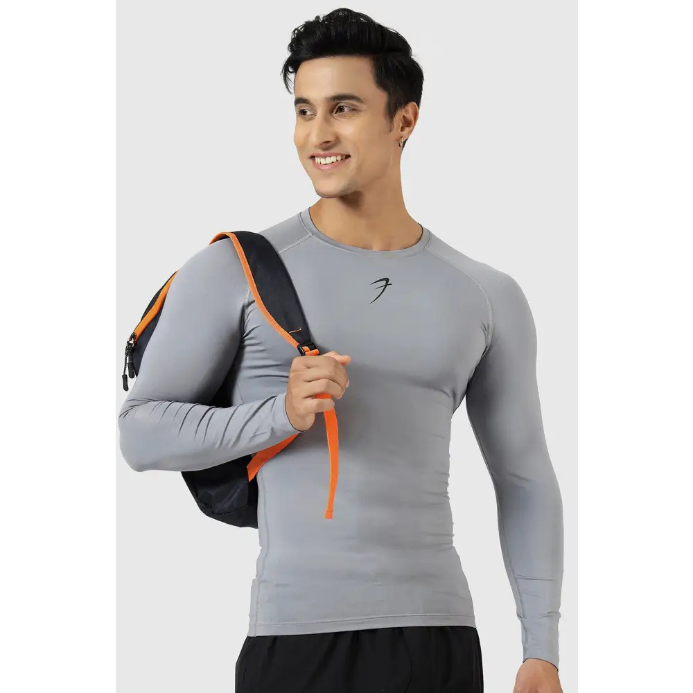Compression Fullsleeves T-shirt Sea Grey - Tshirts