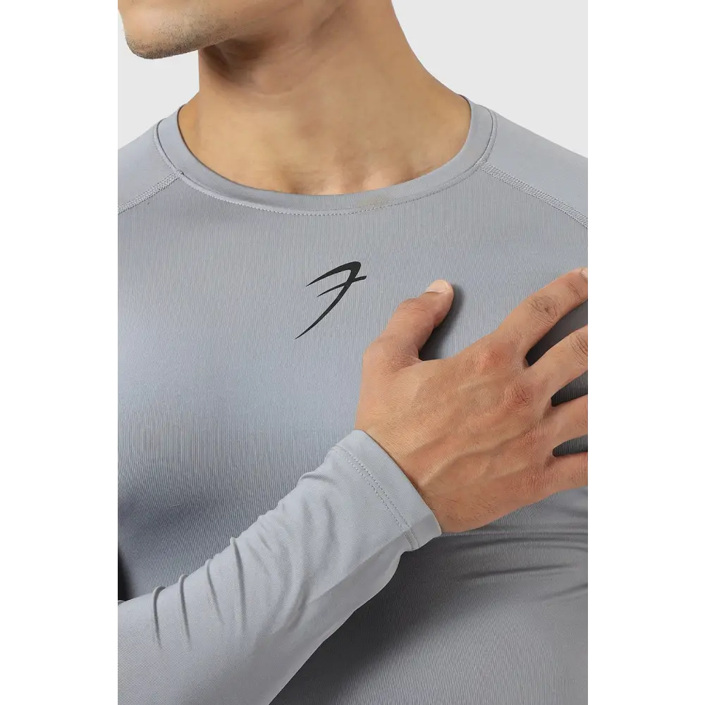Compression Fullsleeves T-shirt Sea Grey - Tshirts